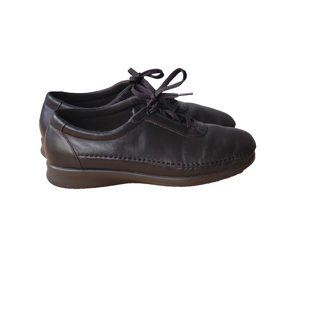 SAS Women's Traveler‎ Diabetic Approved Comfort  Shoes Brown Lace Up 9N